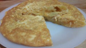 Tortilla de patata jugosa